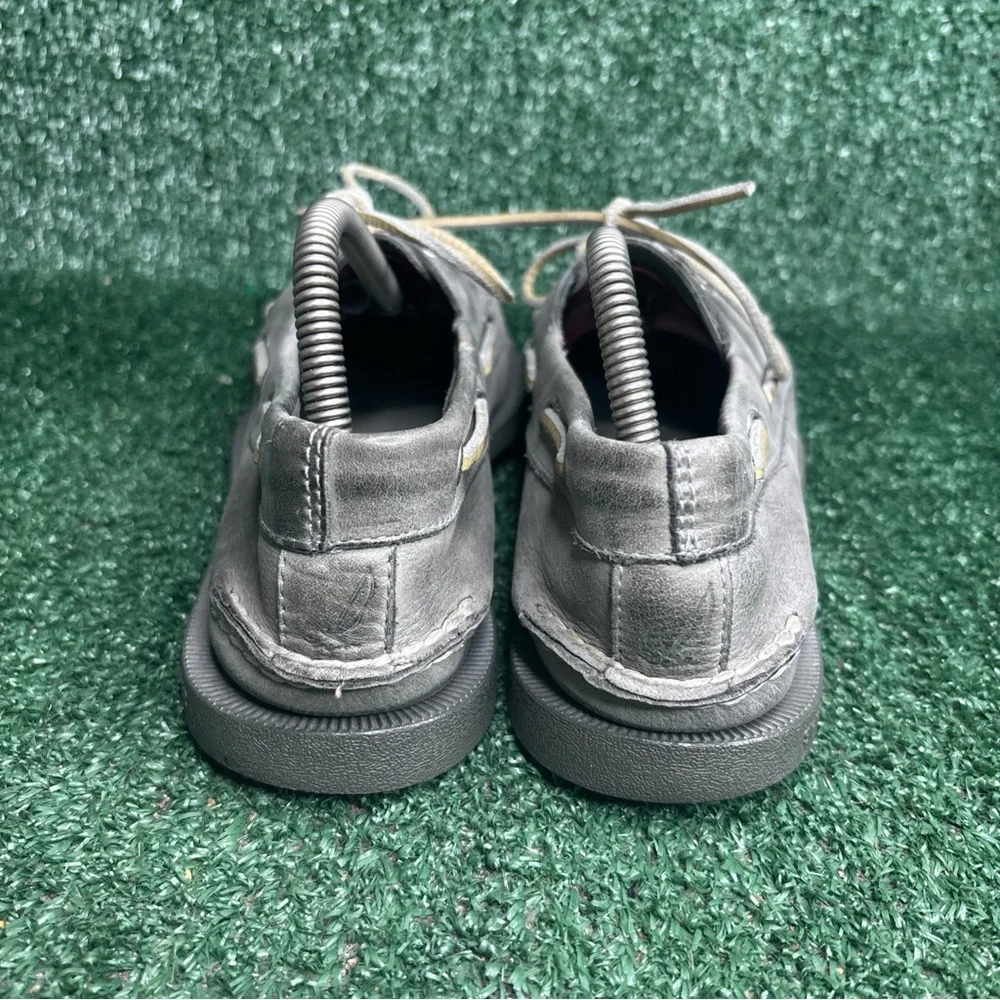 Sperry Top-Sider Men’s Gray Leather‎ Moccasin Boat Shoes Size 8.5